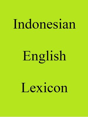 cover image of Indonesian English Lexicon